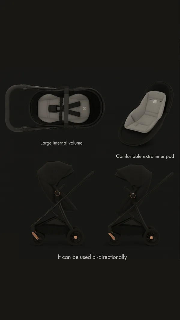 Aqua Model Siyah Bebek Arabası - Görsel 3